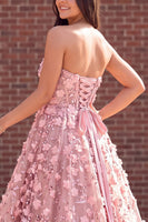 Load image into Gallery viewer, Dusty Rose Floral Sweetheart Ball Gown Long Prom Dress