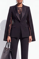 Load image into Gallery viewer, Black Peak Lapel One Button Slim Fit 2 Piece Work Suits