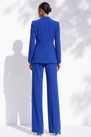 Load image into Gallery viewer, Royal Blue Peak Lapel 2 Piece One Button Work Suits
