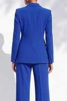 Load image into Gallery viewer, Royal Blue Peak Lapel 2 Piece One Button Work Suits