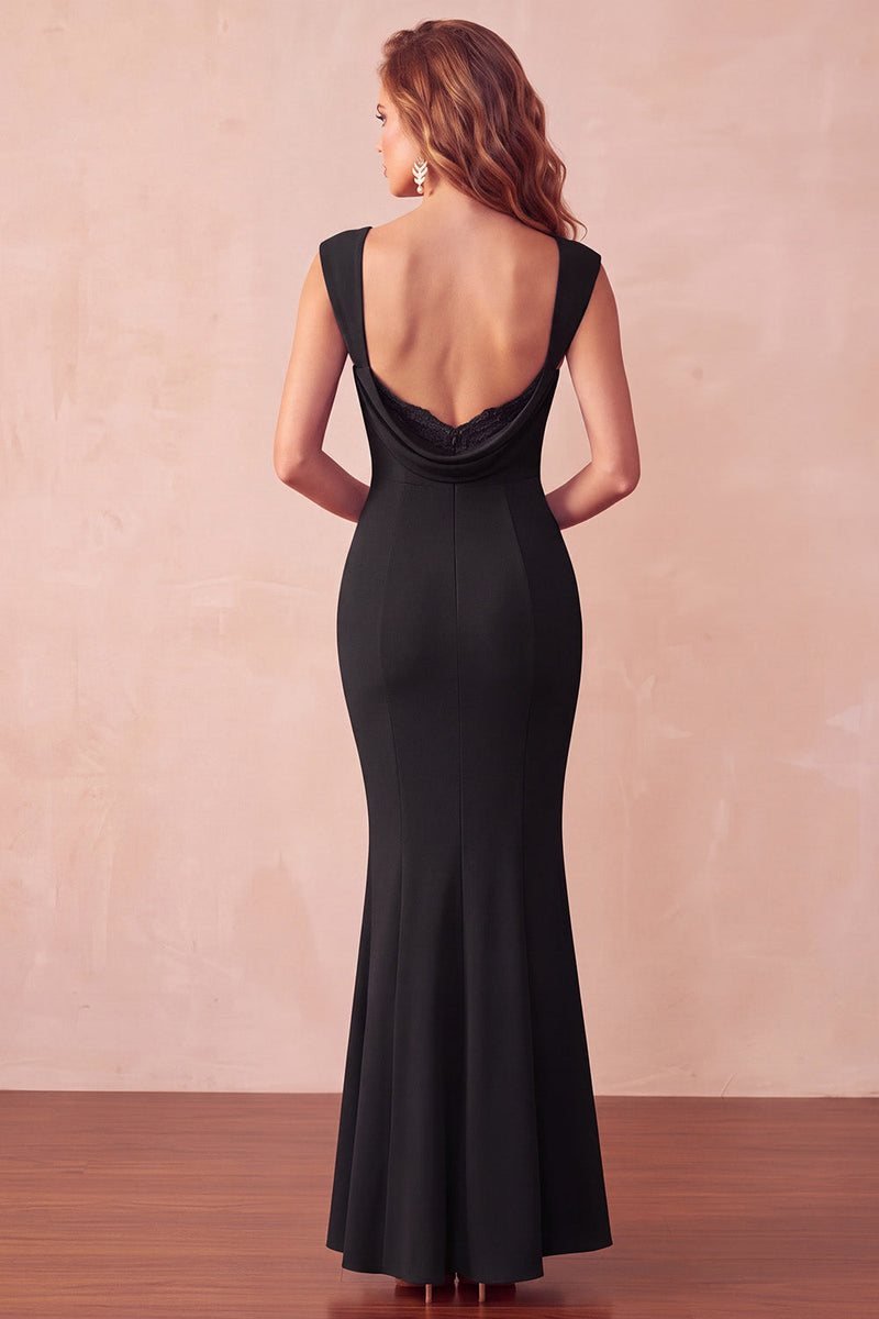Load image into Gallery viewer, Burgundy Mermaid Thick Straps Long Wedding Guest Dress