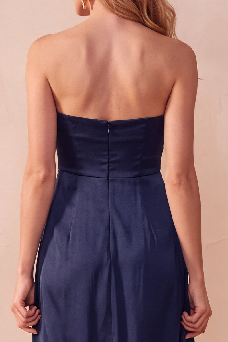 Load image into Gallery viewer, Olive A-Line Sweetheart Ruched Long Wedding Guest Dress