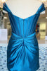 Load image into Gallery viewer, Dark Green Corset Off the Shoulder Tight Short Party Dress