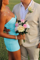 Load image into Gallery viewer, Lilac Sweetheart Keyhole Bodycon Short Prom Dress