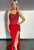 Load image into Gallery viewer, Sparkly Blue Mermaid Strapless Long Prom Dress with Slit