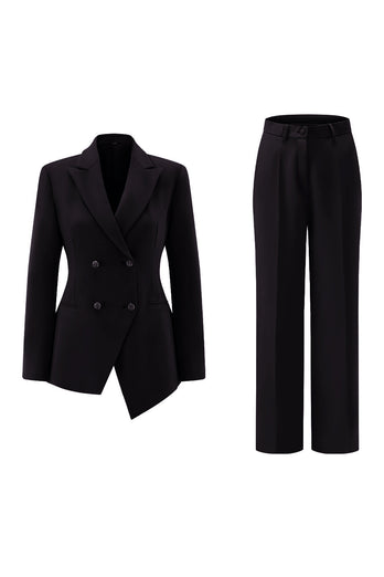 2 Piece Fuchsia Double Breasted Women Prom Suits