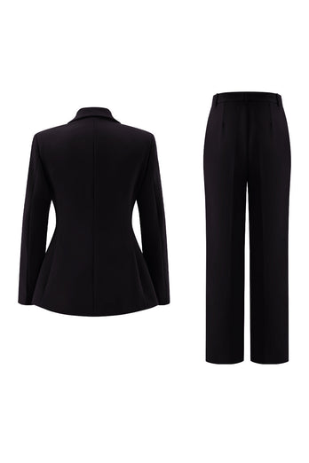 2 Piece Fuchsia Double Breasted Women Prom Suits