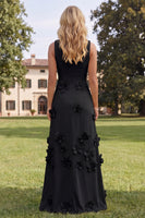 Load image into Gallery viewer, Floral Red Boat Neck A Line Maxi Formal Dress