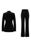 Load image into Gallery viewer, 2 Piece Sparkly Dark Green Peak Lapel Women Prom Suits