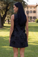 Load image into Gallery viewer, Floral Sage Green Short High Neck A Line Birthday Party Dress