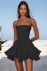 Load image into Gallery viewer, Yellow Chiffon Ruched Mini Party Dress with Ruffles