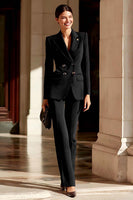 Load image into Gallery viewer, 2 Piece Burgundy Peak Lapel Double Breasted Prom Suits