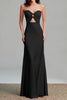 Load image into Gallery viewer, Pink Satin Sheath Sweetheart Cut Out Maxi Formal Dress