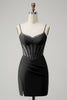 Load image into Gallery viewer, Glitter Fuchsia Beaded Corset Tight Short Prom Dress