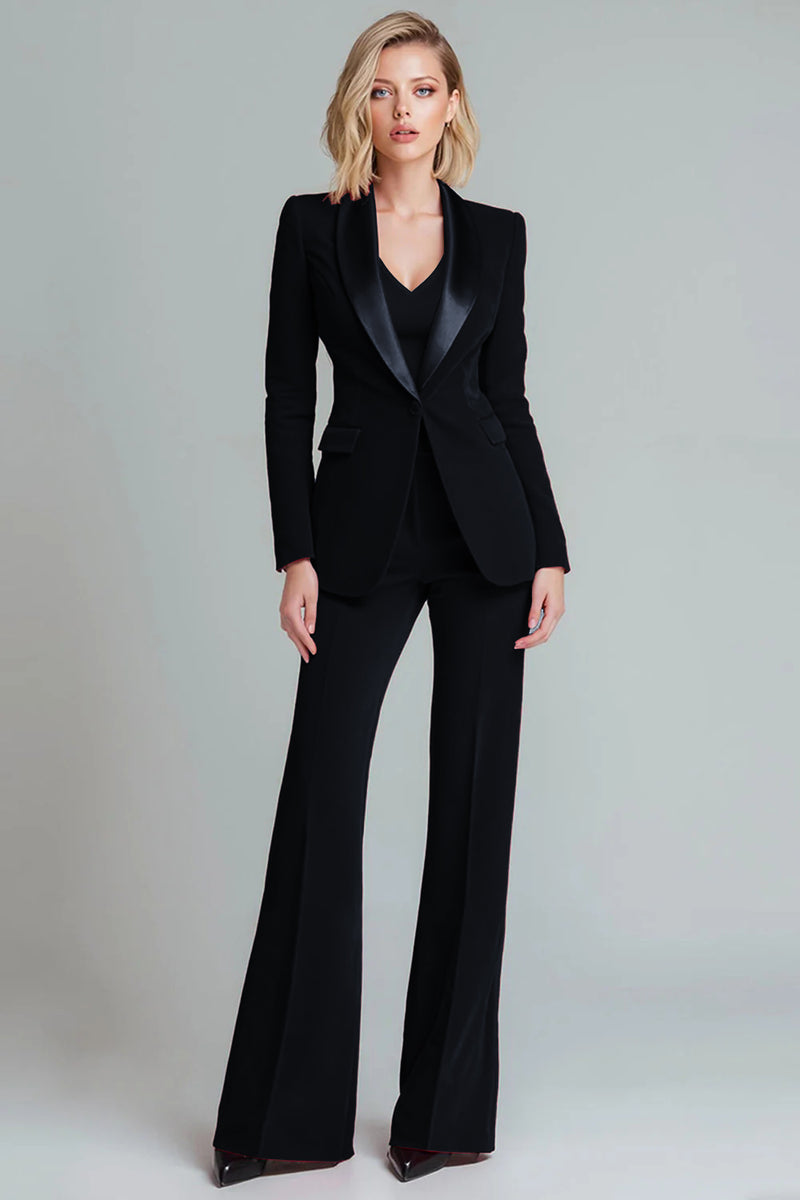 Load image into Gallery viewer, 2 Piece Red Shawl Lapel Elegant Women Prom Suits