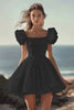 Load image into Gallery viewer, White Satin Mini Short Wedding Dress with Ruffles