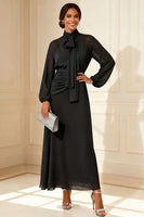 Load image into Gallery viewer, Sage Green High Neck A Line Chiffon Long Mother of the Bride Dress