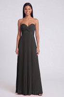 Load image into Gallery viewer, Pink and Orange Empire Waist Color Block Patchwork Long Formal Dress