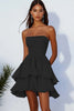 Load image into Gallery viewer, Red Ruched Chiffon Short Party Dress with Ruffles