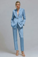 Load image into Gallery viewer, 2 Piece Orange Notched Lapel Single Breasted Slim Fit Prom Suits
