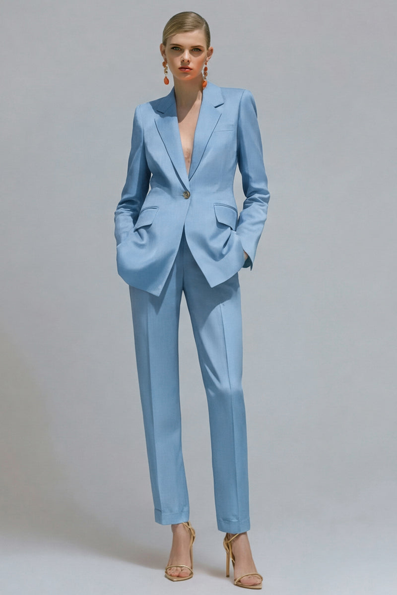 Load image into Gallery viewer, 2 Piece Orange Notched Lapel Single Breasted Slim Fit Prom Suits