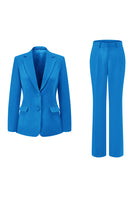 Load image into Gallery viewer, 2 Piece Dark Fuchsia Notched Lapel Women Prom Suits