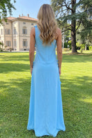 Load image into Gallery viewer, Yellow Sheath Floral One Shoulder Maxi Formal Dress