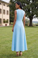 Load image into Gallery viewer, Hot Pink A Line Floral Round Neck Maxi Formal Dress