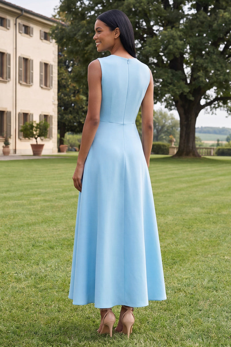 Load image into Gallery viewer, Hot Pink A Line Floral Round Neck Maxi Formal Dress