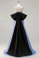 Load image into Gallery viewer, Fuchsia Strapless Long Mermaid Prom Dress with Bow