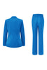 Load image into Gallery viewer, 2 Piece Dark Fuchsia Notched Lapel Women Prom Suits