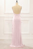 Load image into Gallery viewer, White Backless Spaghetti Straps Prom Dress With Slit