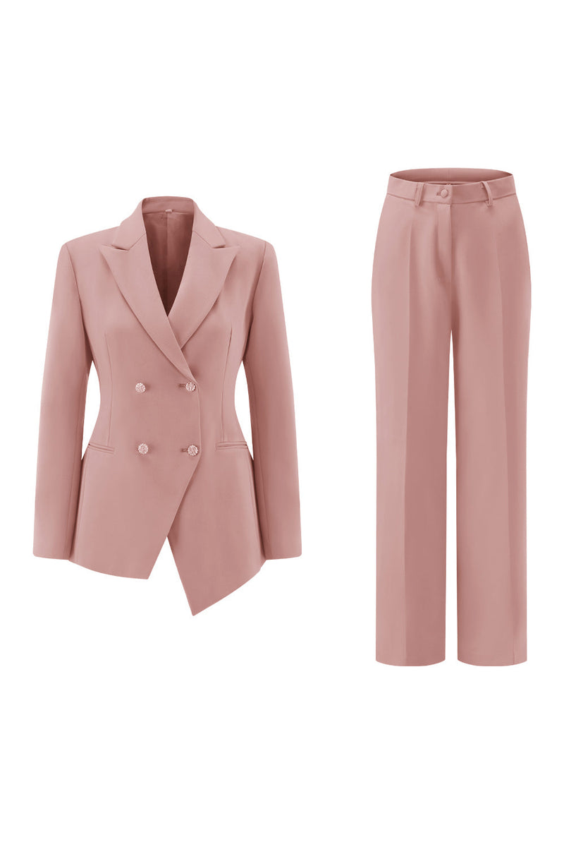 Load image into Gallery viewer, 2 Piece Fuchsia Double Breasted Women Prom Suits