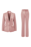 Load image into Gallery viewer, 2 Piece Dark Fuchsia Notched Lapel Women Prom Suits