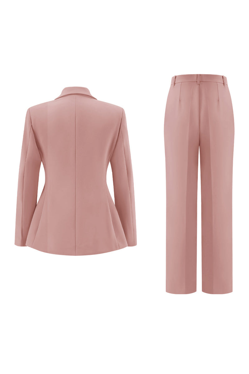 Load image into Gallery viewer, 2 Piece Fuchsia Double Breasted Women Prom Suits