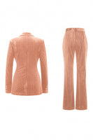 Load image into Gallery viewer, 2 Piece Sparkly Dark Green Peak Lapel Women Prom Suits