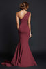 Load image into Gallery viewer, Elegant Khaki Ruched One Shouder Satin Long Formal Dress