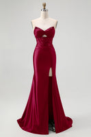 Load image into Gallery viewer, Sparkly Black Mermaid Sweetheart Satin Long Corset Prom Dress with Beading