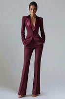 Load image into Gallery viewer, 2 Piece Dark Green Peak Lapel Single Breasted Slim Fit Prom Suits