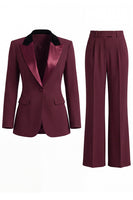 Load image into Gallery viewer, 2 Piece Dark Green Peak Lapel Single Breasted Slim Fit Prom Suits