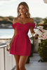 Load image into Gallery viewer, Simple White Satin Bodycon Mini Bridal Shower Dress