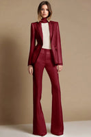 Load image into Gallery viewer, 2 Piece Sparkly White Peak Lapel Long Sleeves Prom Suits with Beading