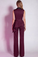 Load image into Gallery viewer, 2 Piece Grey Notched Lapel Business Suits with Sash