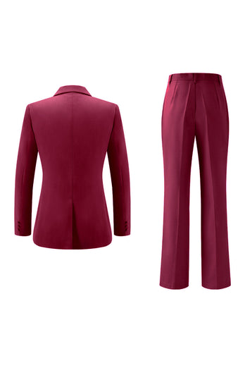 2 Piece Lilac Peak Lapel Women Prom Suits with Sash
