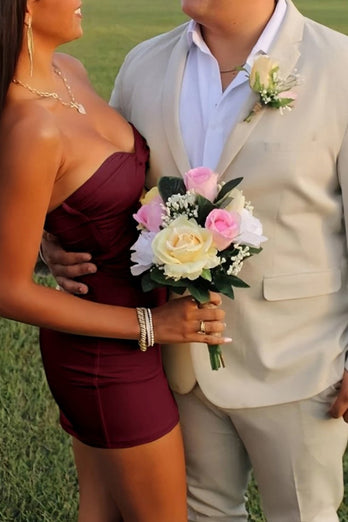 Lilac Sweetheart Keyhole Bodycon Short Prom Dress