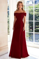 Load image into Gallery viewer, Off The Shoulder Elegant Taupe Sheath Mother of the Bride Dress with Lace