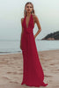 Load image into Gallery viewer, White Chiffon A Line V-Neck Engagement Dress