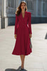 Load image into Gallery viewer, Sky Blue Satin Shawl Lapel A Line Midi Blazer Dress with Sleeves