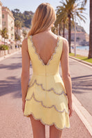 Load image into Gallery viewer, Sparkly Blue A Line V-Neck Short Birthday Party Dress with Beading
