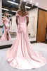 Load image into Gallery viewer, Queendancer Sparkly Candy Pink Beaded Mermaid Long Prom Dress with Slit _2